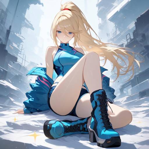 Samus Aran in Solo Adventure Pose