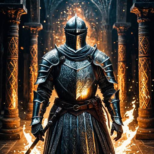 Ghostly Knight in Ornate Armor