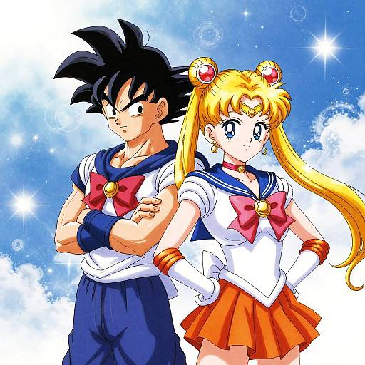Goku-Sailor Moon Fusion Art