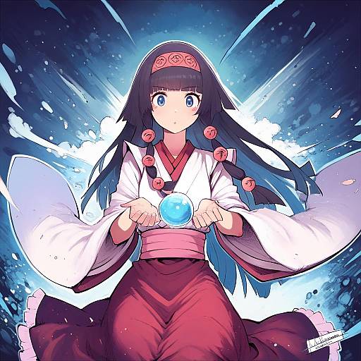 Illustration of Alluka zoldyck, hunter x hunter in the style of Faustsketcher