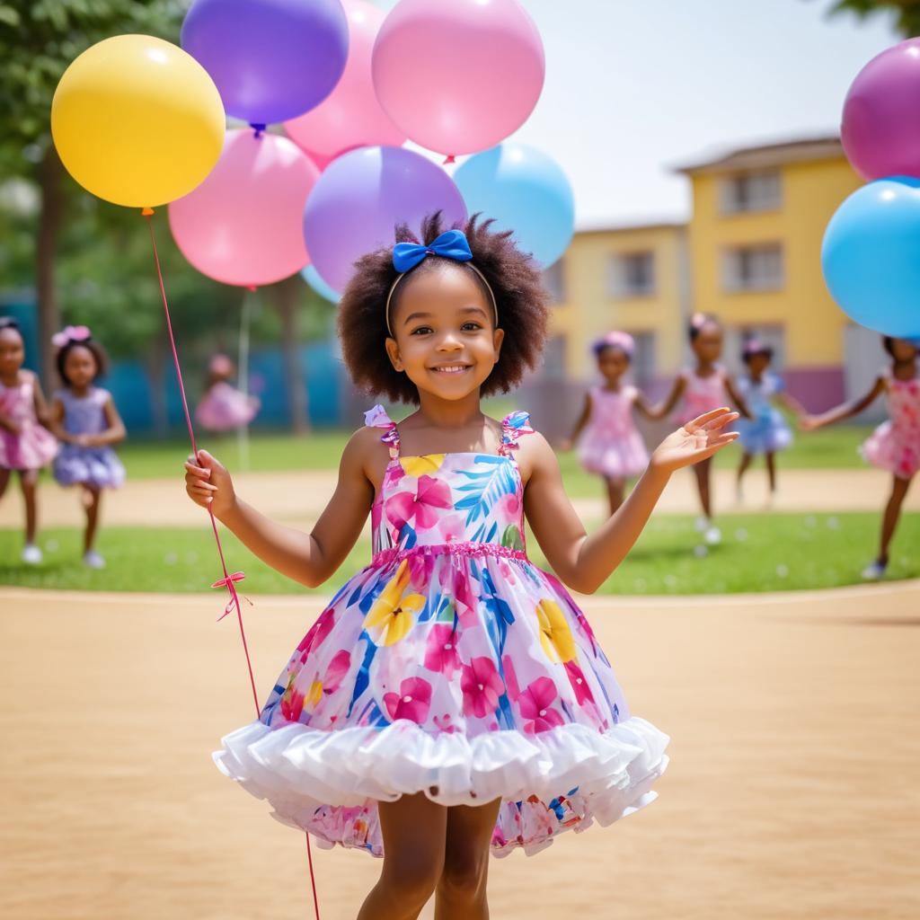 Joyful Playground Celebration with Balloons