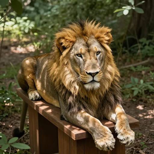 Hyperrealistic Lion Portrait with Surreal Ambiance