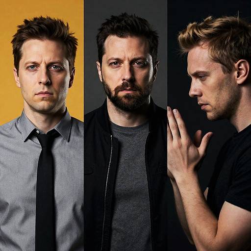 Dramatic Portrait of Three Diverse Men