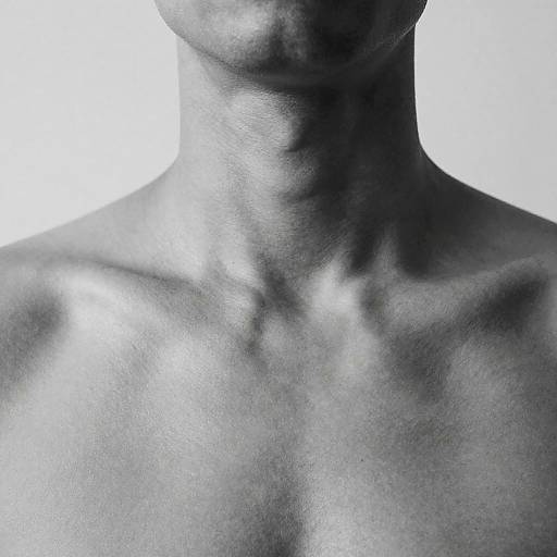 Minimalist Black and White Collarbone Art