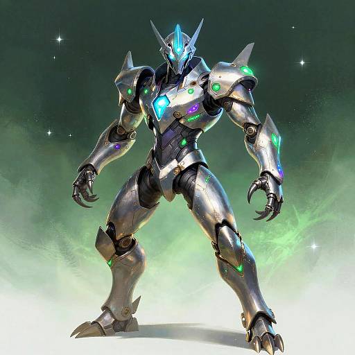 Futuristic Metallic Alien Creature