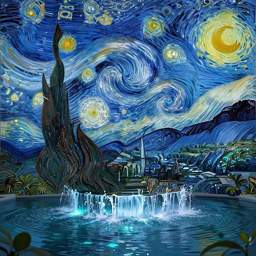 Digital painting of Vincent van Gogh's 