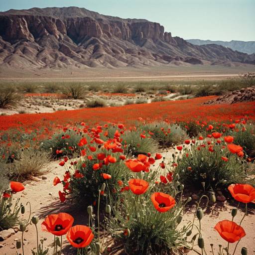 Desert Valley Poppies: Photorealistic Painting Desert Valley Poppies: Photorealistic Painting