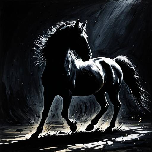 Mystical Stallion Silhouette in Motion Mystical Stallion Silhouette in Motion