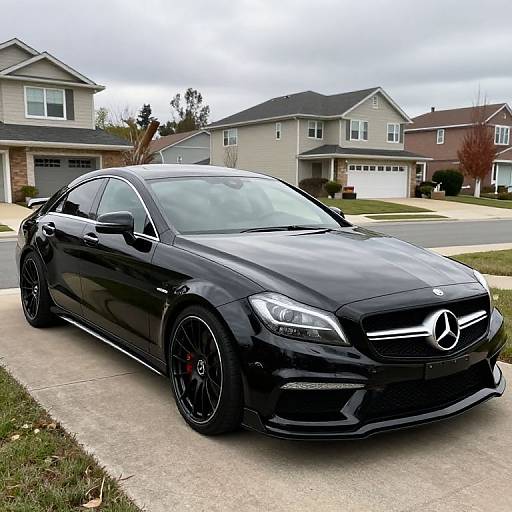Glossy Black Mercedes CLS55 AMG
