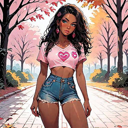 Trendy Outdoor Fashion: Pastel Pink Casual