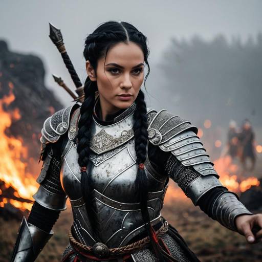 Ancient Warrior Queen in Silver Armor