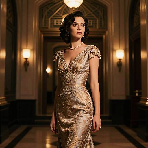 Elegant Stefany in Art Deco Elegance