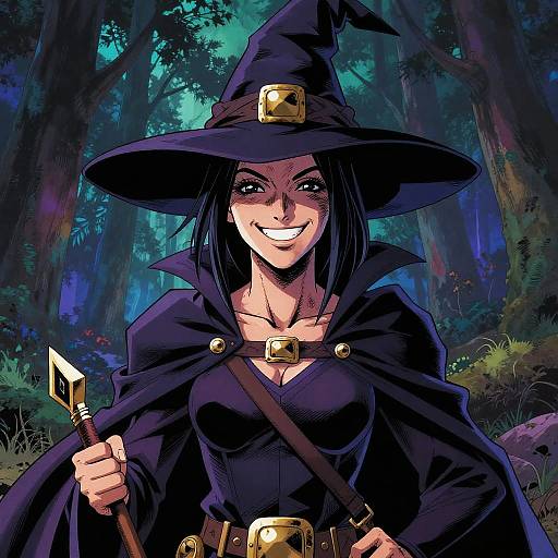 Happy Witch Hunter Comic Portrait