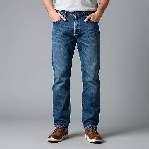 Man in Casual Jeans and T-Shirt