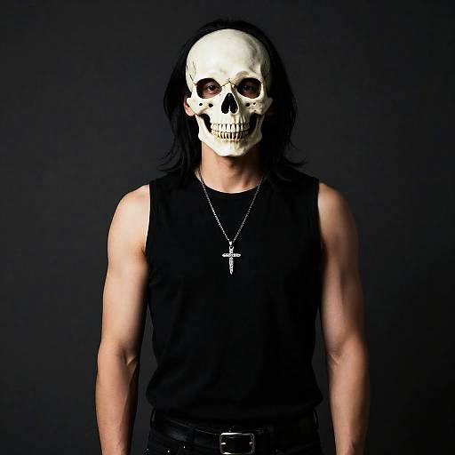 Voodoo Skull Face Costume Man