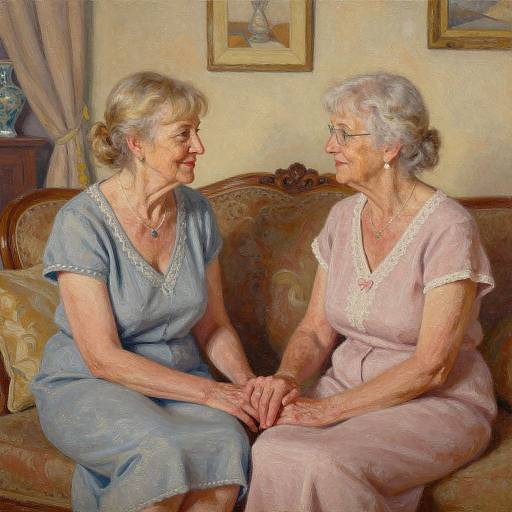 Heartfelt Moment Between Elderly Women
