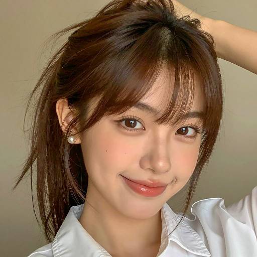 Close-Up Portrait of Smiling Young Woman