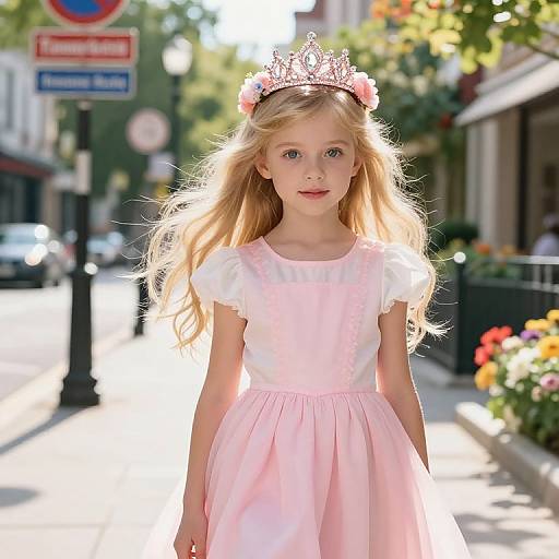 Young Girl in Sparkling Crown