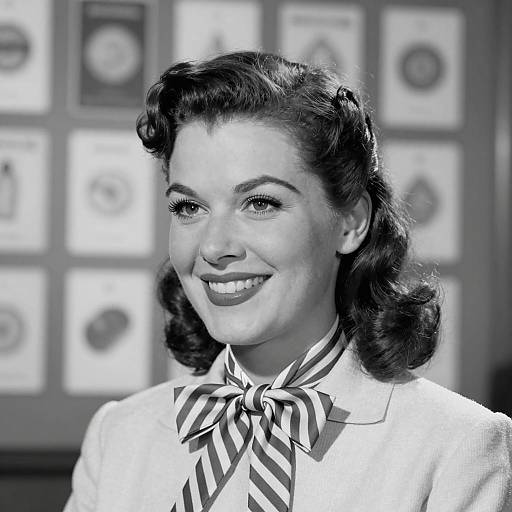 Vintage 1940s Black-and-White Portrait