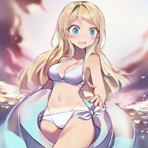 Illustration of Alessandra susu, tokyo 7th sisters in the style of Cocoballking