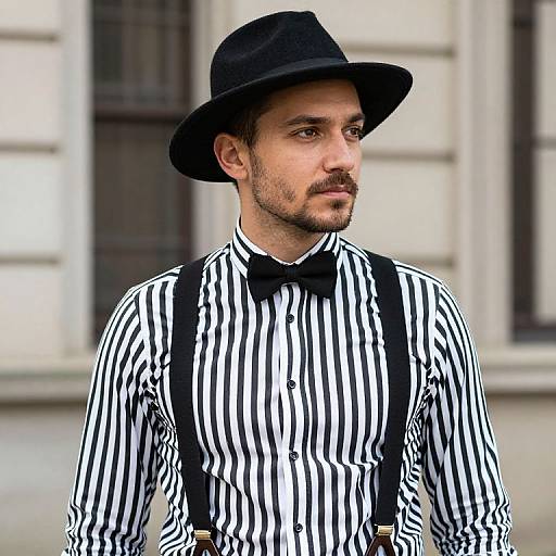 Stylish Man in Vintage Attire