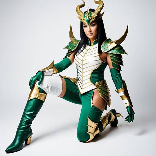 Female Cosplayer in Lord Drakkon Inspired Armor