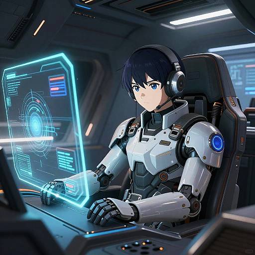 Futuristic Mech Pilot Artwork