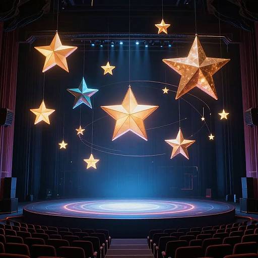 Futuristic Cyberpunk Theater with Artificial Stars