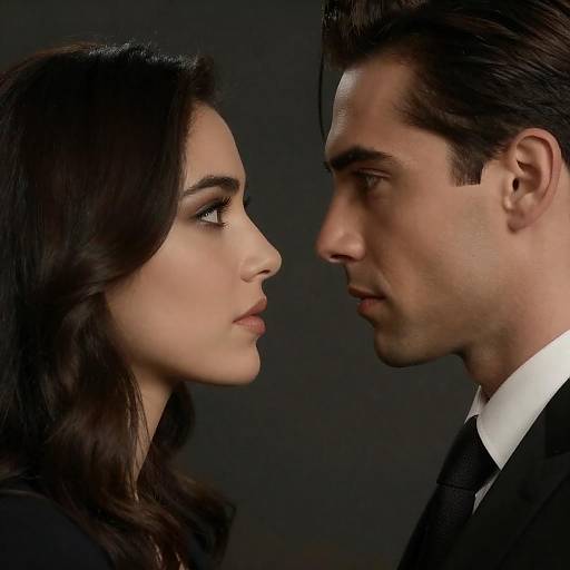 Intense Close-Up of Couple's Gaze