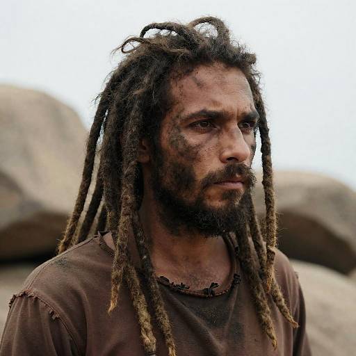 Intense Portrait of a Rugged Man