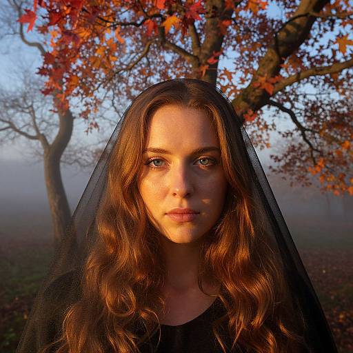 Double Exposure Autumn Portrait