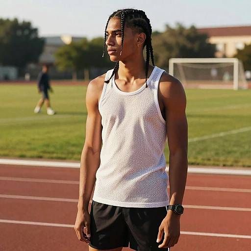 Young Man with Two-Strand Braids
