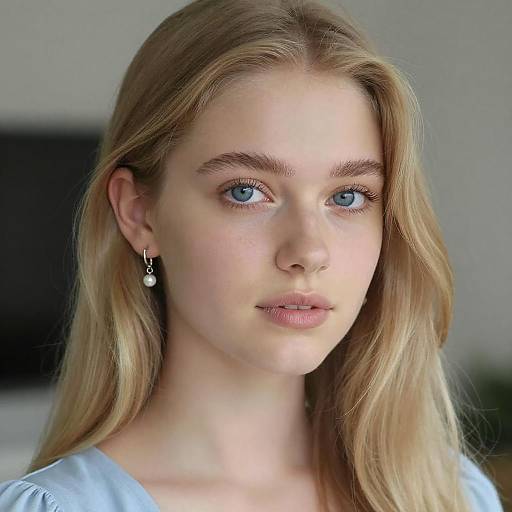 Elegant Portrait of a Young Blonde Woman