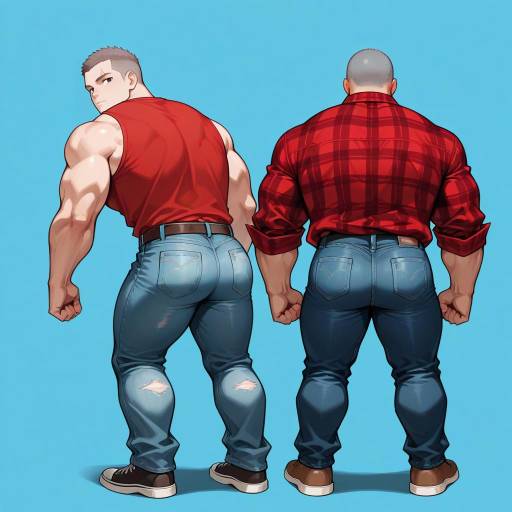 Muscular Duo: Back-to-Back Stance Muscular Duo: Back-to-Back Stance