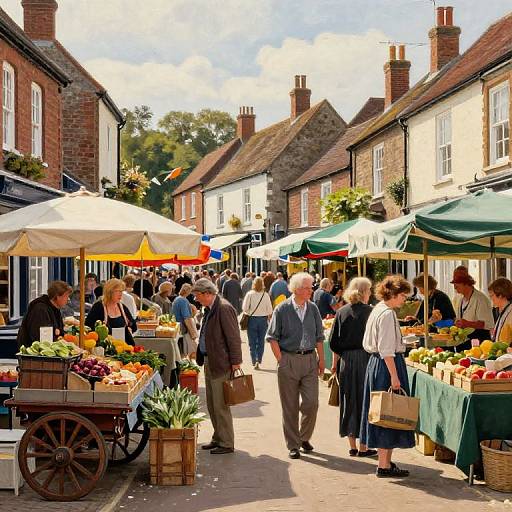 Kemsley Village Market Day Scene