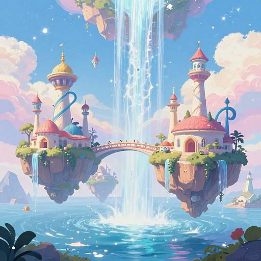 Surreal Floating Islands Dreamscape