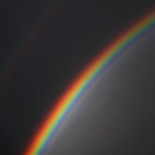 Solo Rainbow with Sunlight Flare