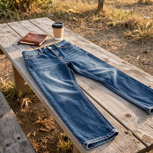 Golden Hour Jeans and Journal Scene