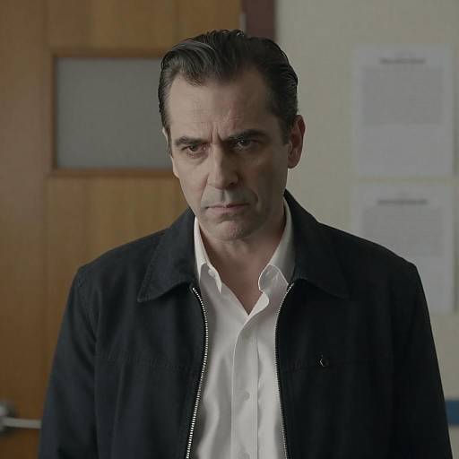 Serious Portrait of a Middle-Aged Man