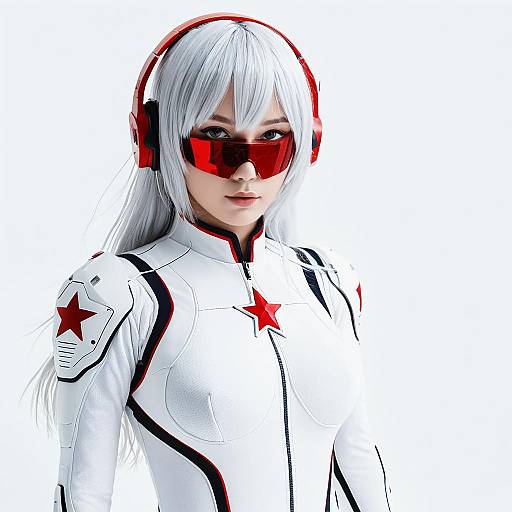 Detailed Anime Pilot Girls Portrait