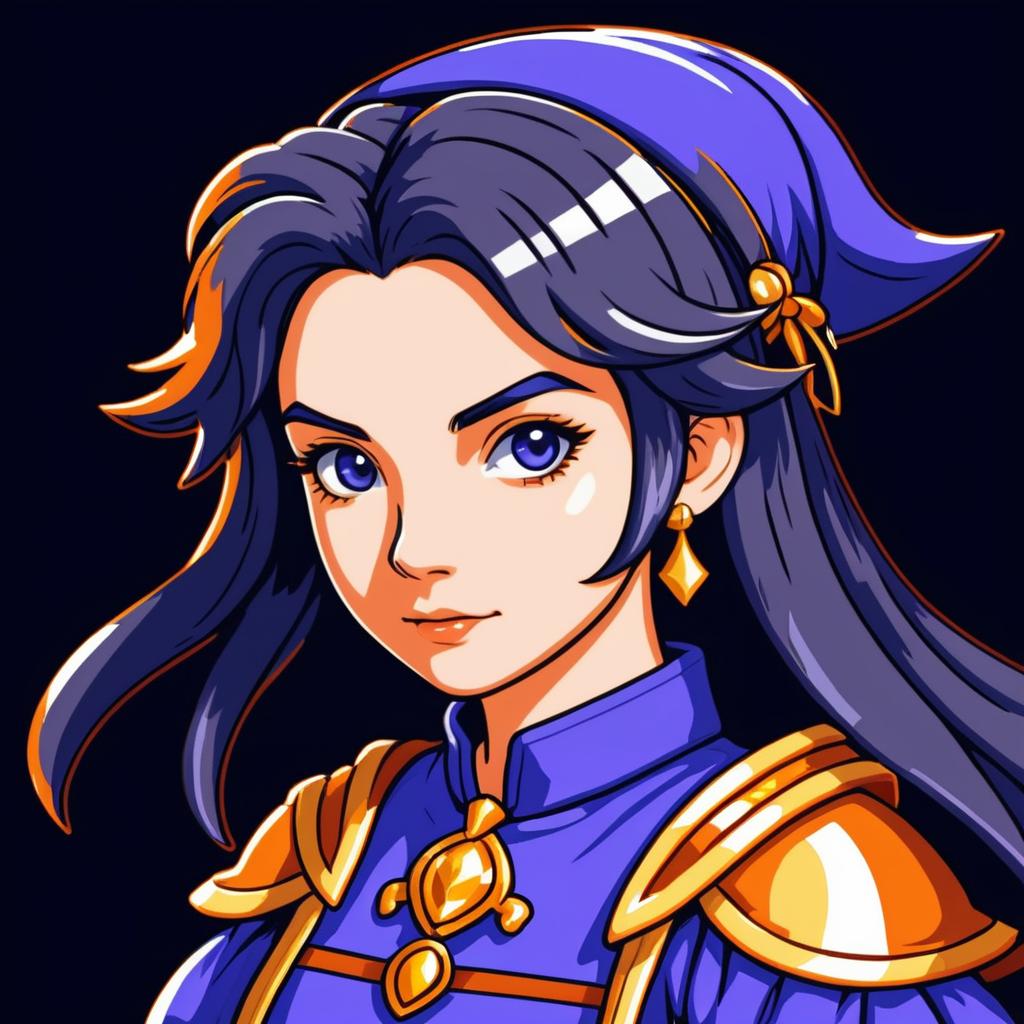 Anime-Style NPC Portrait for Video Game