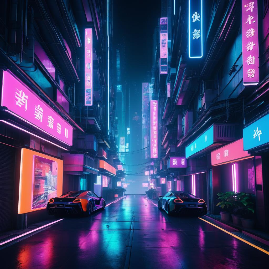 Cinematic Hyperrealism: Neon Hong Kong Streets