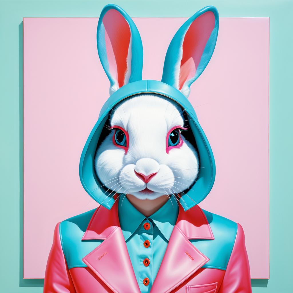 Modern Fashion Rabbit in Pop Surrealism