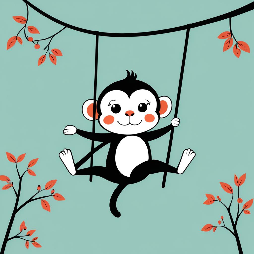 Mischievous Monkey Artwork in Correll Style