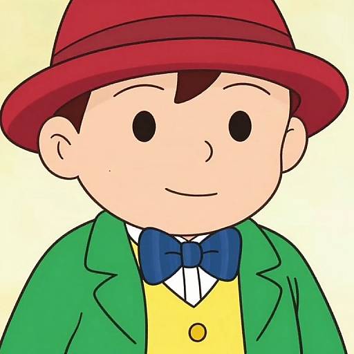 Cartoon Character in Colorful Outfit