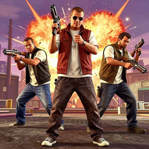 GTA V Heist in Urban Dystopia