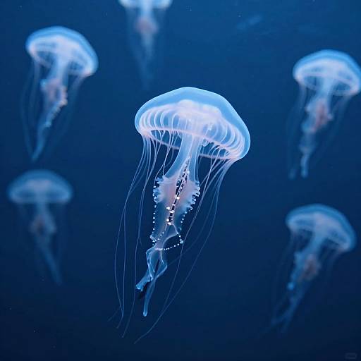 Ethereal Jellyfish in Infinite Ocean