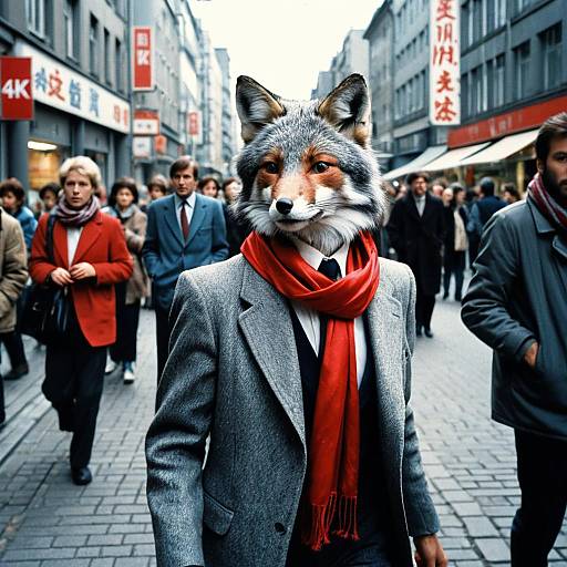 Anime Style Time Traveler in Berlin 1980s