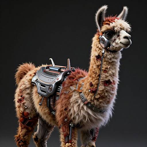 Hyper-Realistic Biomechanical Zombie Llama