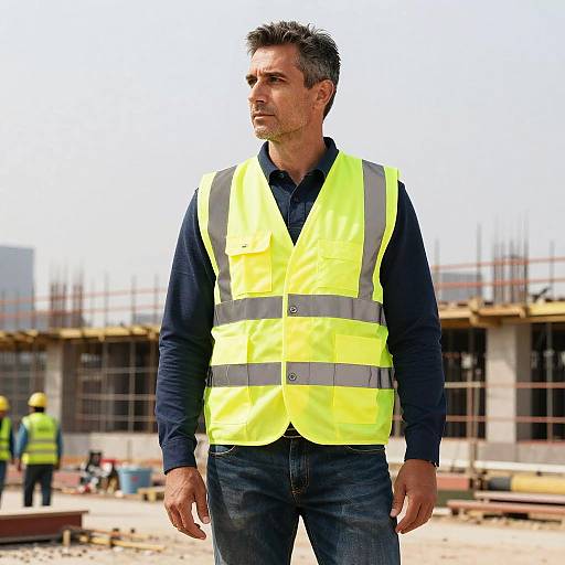 Middle-Aged Construction Worker Portrait